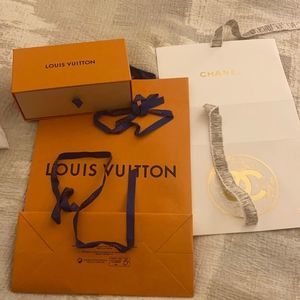 Louis Vuitton shopping bag and box